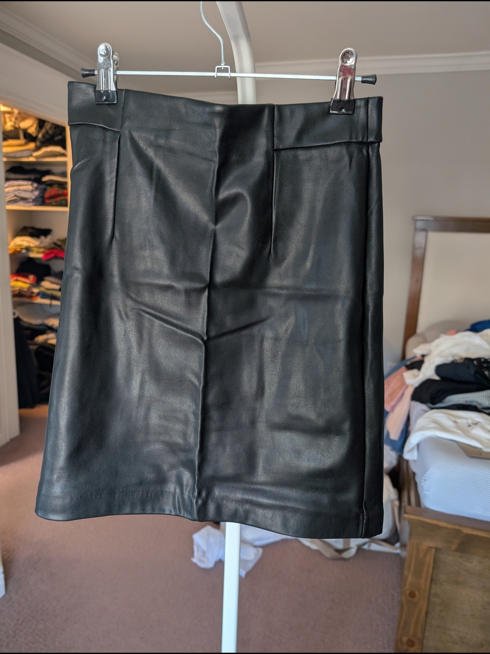 Dynamite Black Faux Leather Mini Skirt